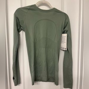 Lulu lemon long sleeve swiftly tech green teal (blue/green) color NWT